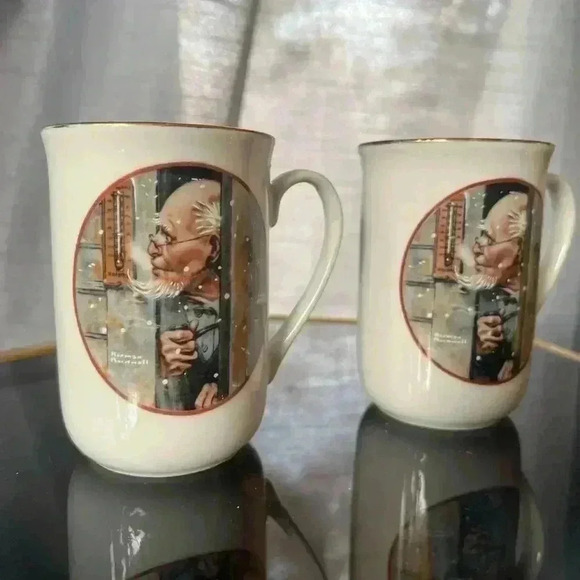 Winter by Norman Rockwell Coffee Mugs - Picture 2 of 4